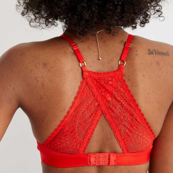 ❤️Aerie Real Power Wireless Push Up Paisley Lace Bra - Picture 3 of 9